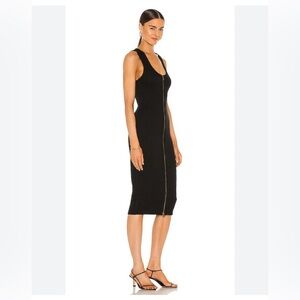 SANDRO Black Zipper Dress